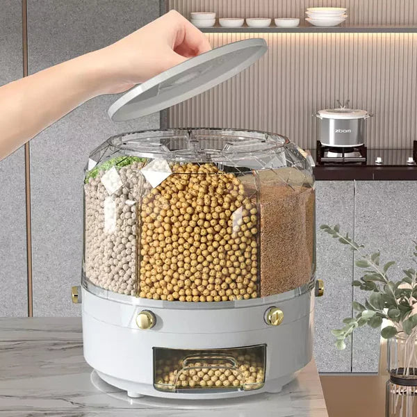 Dispensador de Alimentos y Cereales Giratorio Casa Bonita